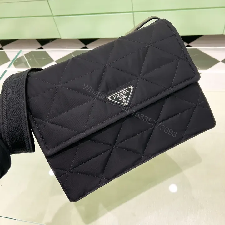 View 1 of Quilted Chic Compact Crossbody â€“ Water-Resistant, Black