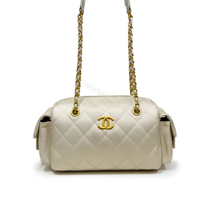 View 1 of Chanel Small Bowling Bag Light Beige 25Cm