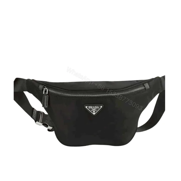 View 1 of PRADA NYLON BELT BAG BLACK 30CM