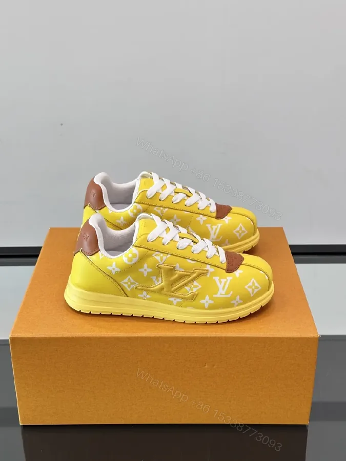 View 1 of Sunny Yellow Monogram Sneaker: Luxe Comfort & Street Style