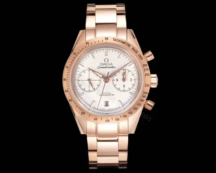 View 1 of Omega Speedmaster Chronoscope 43MM Rose Gold White Dial Premium Bracelet Watch 329.51.44.51.01.002