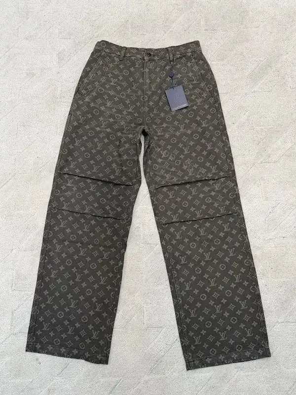 View 1 of Patterned Monogram Utility Trousers - Luxe Streetwear Pants