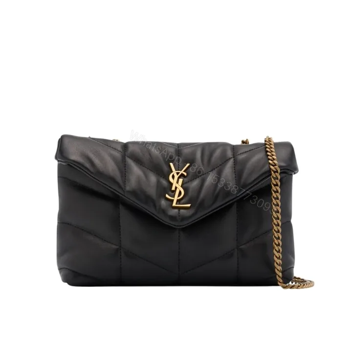 View 1 of Saint Laurent Loulou Puffer Small Shoulder Bag Black 28Cm