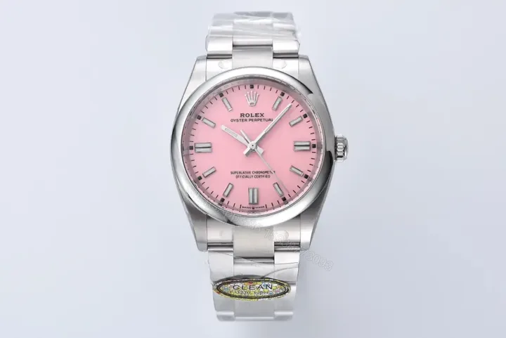View 1 of Rolex Oyster Perpetual 36 Candy Pink Dial Replica Watch – 126000-0008