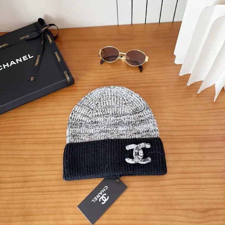 View 1 of Marled Knit Beanie: Luxe Texture, Subtle Logo, All-Season