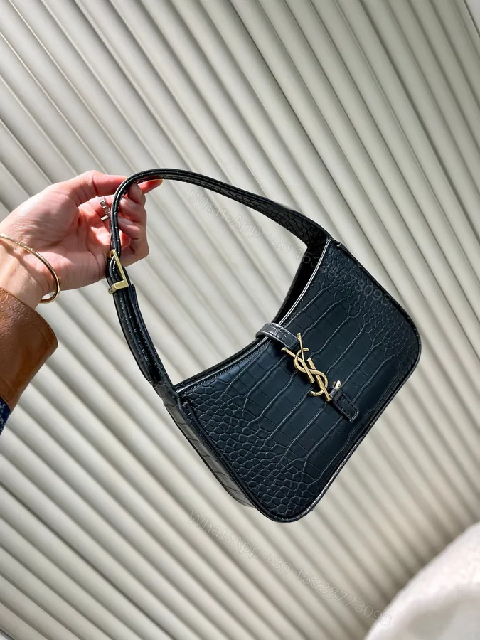 View 1 of Ysl Hobo Bag Crocodile Embossed