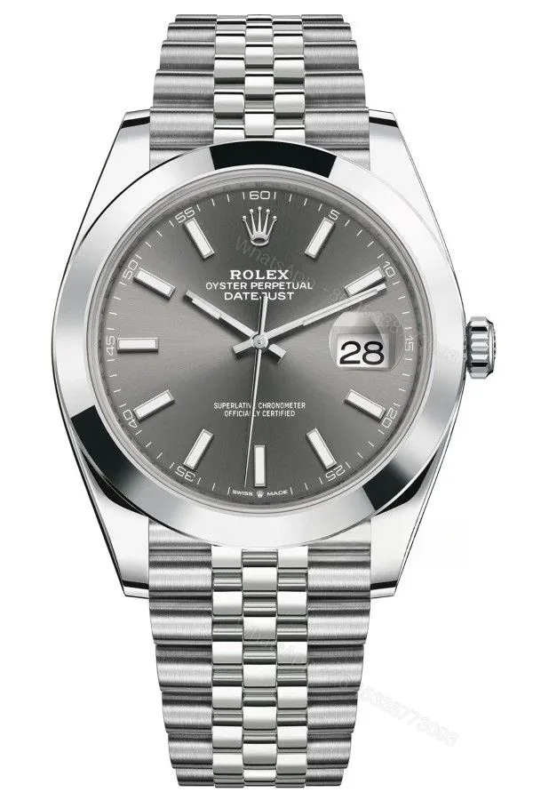 View 1 of Rolex Datejust M126300-0008 1:1 Replica Gray Dial Jubilee 41MM 3235 Movement Super Clone Watch