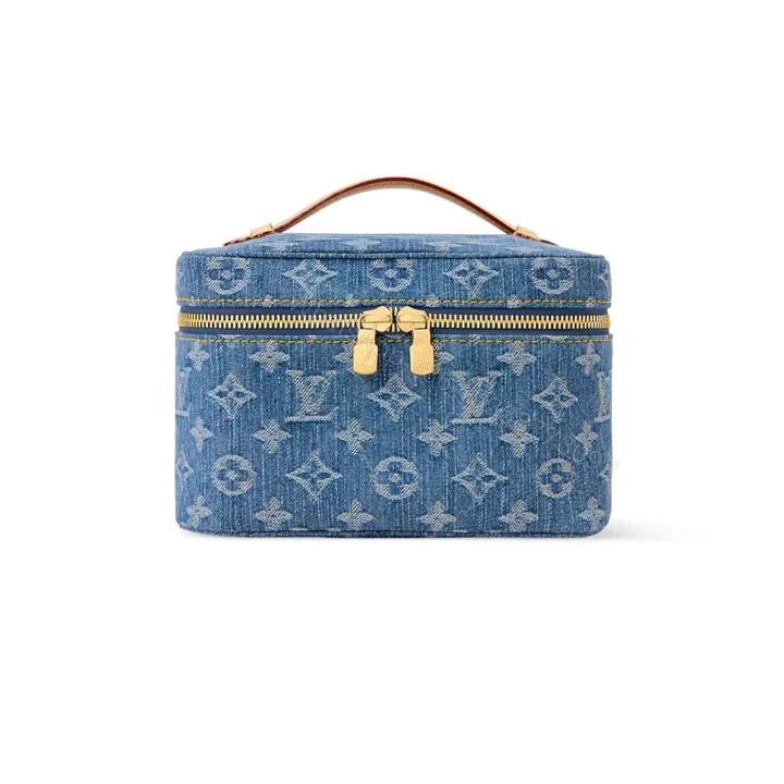 View 1 of Louis Vuitton Nice Mini Monogram Blue Denim 20Cm M27946