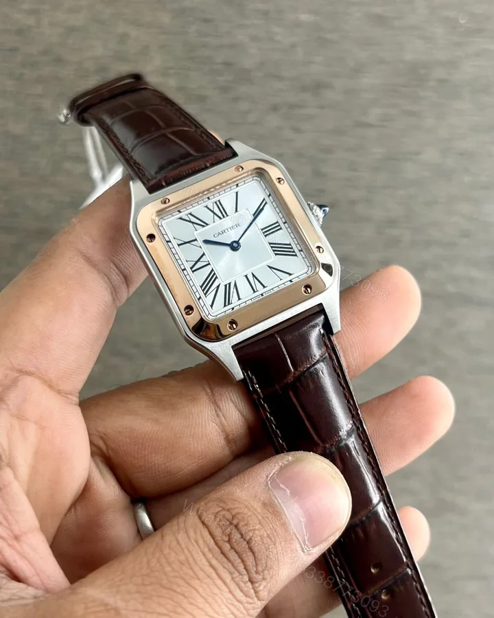 View 1 of Cartier Santos 36mm Black Dial Quartz Gents Watch