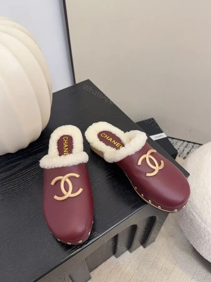View 1 of Burgundy Velvet Slip-Ons with Shearling Lining, Luxe Comfort