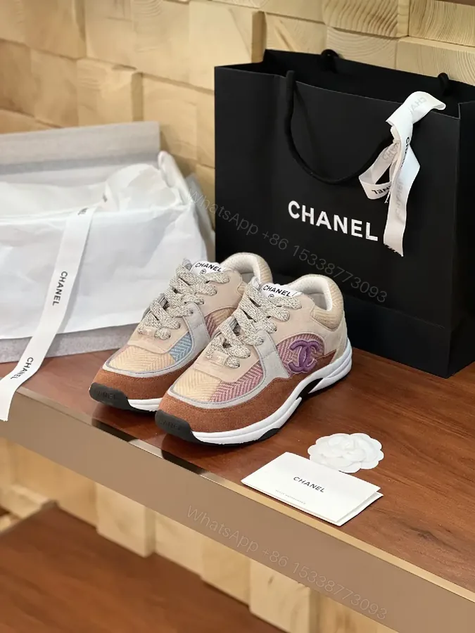 View 1 of Colorful Suede Mesh Platform Sneakers with Luxe Details