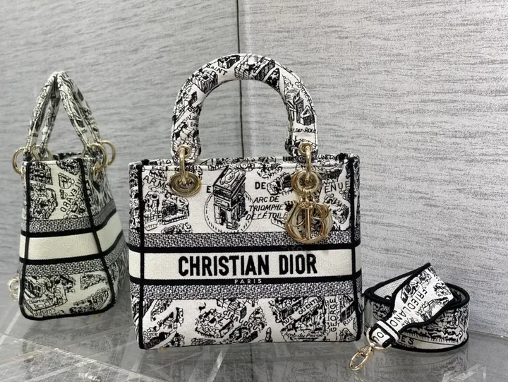 View 1 of Monochrome Dior-Print Satchel: Sharp Everyday Luxury Bag