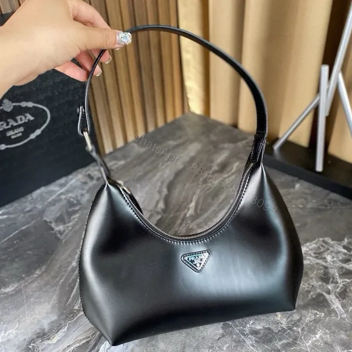 View 1 of CLEO SHOULDER BAG 30 IN BLACK GLOSSY CALFSKIN