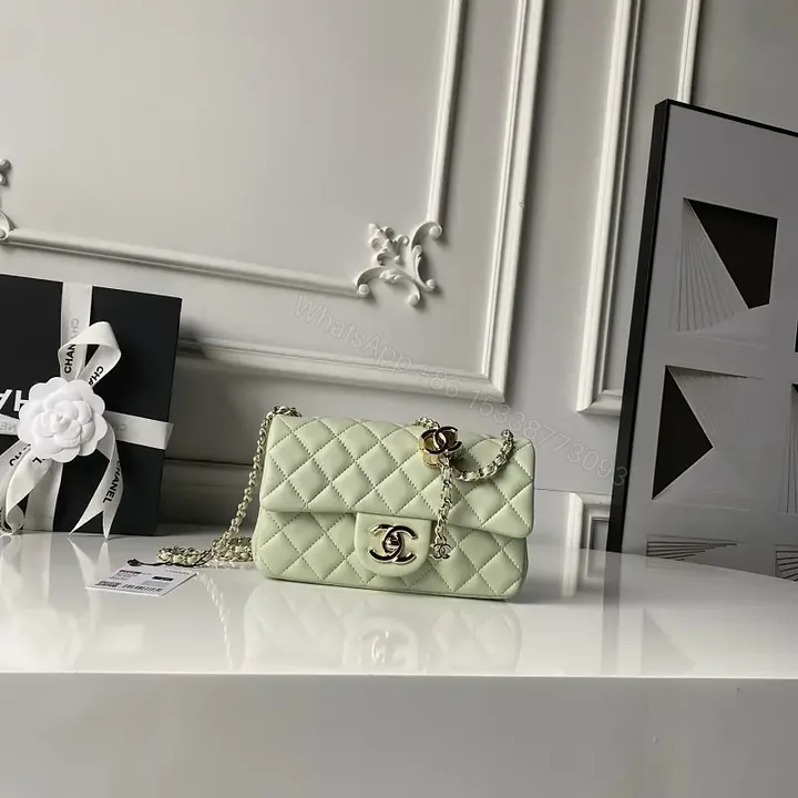 View 1 of Mint Green Quilted Day-to-Night Carryall
