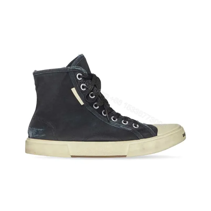 View 1 of BALENCIAGA MEN’S PARIS HIGH TOP TRAINERS IN BLACK – BB210