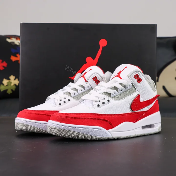 View 1 of Jordan 3 Retro Tinker White University Red
