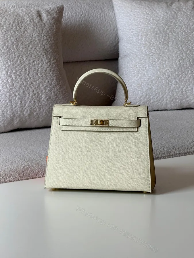 View 1 of Hermès Kelly 25 Sellier bag in Nata Epsom Leather