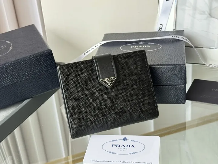 View 1 of Structured Saffiano Wallet: Luxe, Compact, Durable Everyday Use