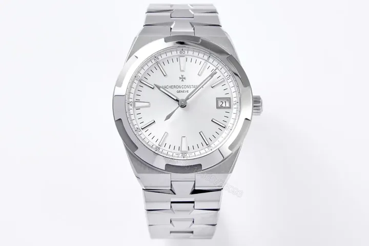 View 1 of TWA Factory Vacheron Constantin Overseas 4500V Series Stainless Steel Watch – Silver Dial, 41mm, Automatic Movement with 60-Hour Power Reserve, Interchangeable Steel and Rubber Straps