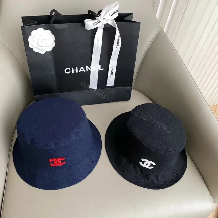 View 1 of Navy/Cotton-Blend Bucket Hat: Subtle Luxury, Everyday Shine