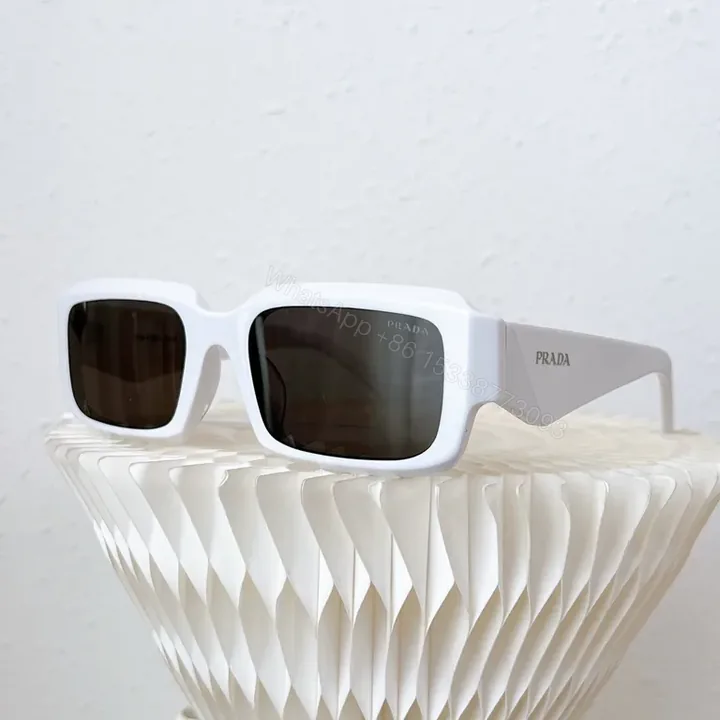 View 1 of Crisp White Frame Sunglasses: Prada-Inspired Luxury