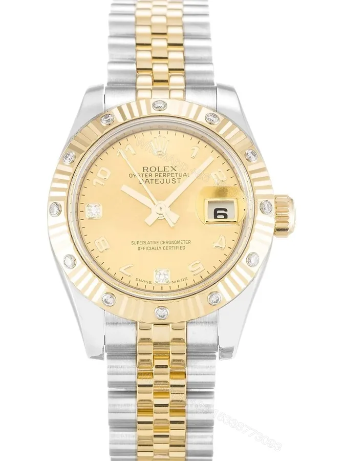 View 1 of Replica Rolex Lady-Datejust Champagne Dial 179313 26 mm