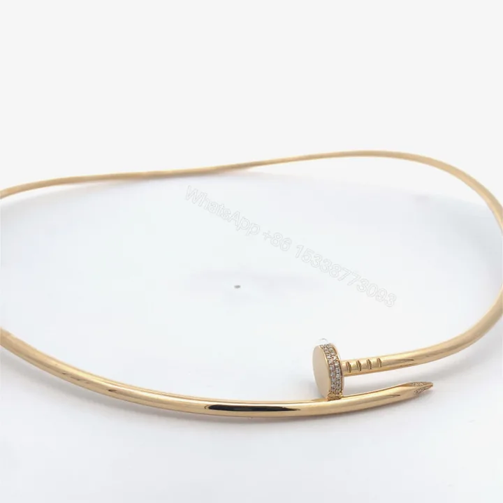 View 1 of Cartier 18K Gold Juste un Clou Diamond Necklace Small Model