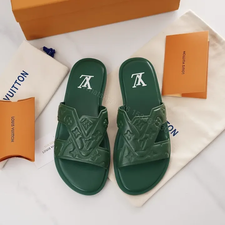 View 1 of Emerald Luxe Embossed Slides â€“ Urban Comfort Footwear