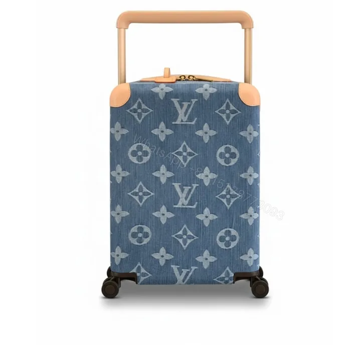 View 1 of Louis Vuitton Horizon 55 Suitcase Monogram Cotton Canvas Denim Blue 55Cm M24314