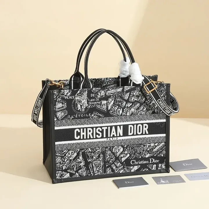 View 1 of Chic Graphic Canvas Tote: Premium Street-Ready Luxe Bag