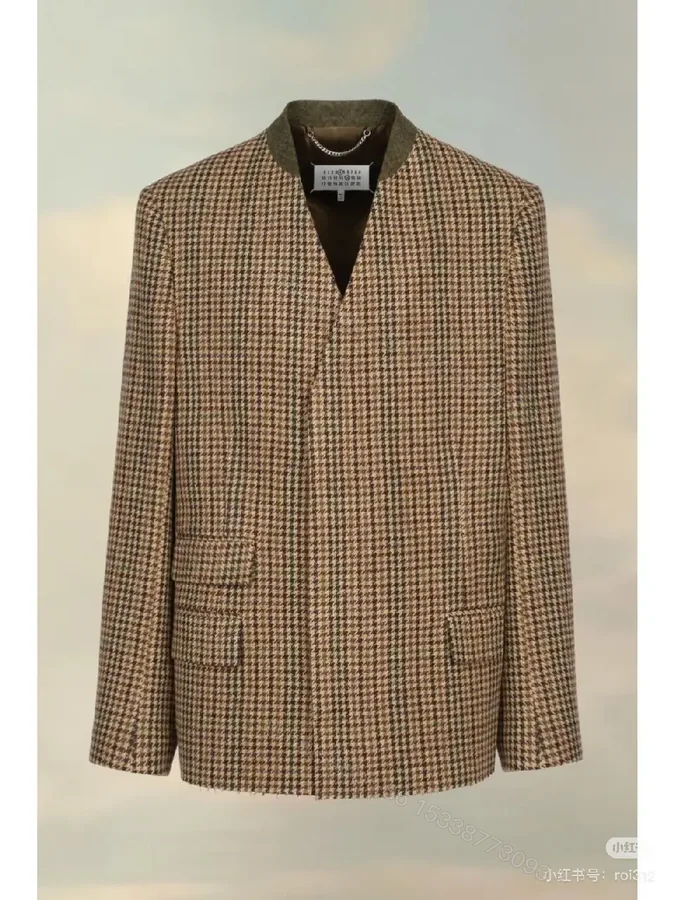 View 1 of Textured Check Blazer: Modern Tailoring with Supreme Comfort