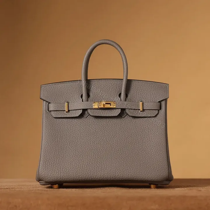 View 1 of 高仿Hermes*Birkin25積雨云灰金扣免檢版