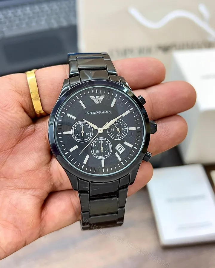 View 1 of Emporio Armani Mario 2488 Black Chronograph 43mm Quartz