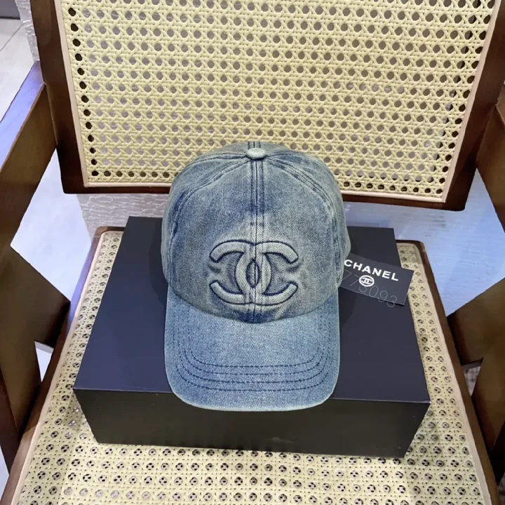 View 1 of Denim Cap — Subtle Luxury, Iconic Twist, Everyday Wear