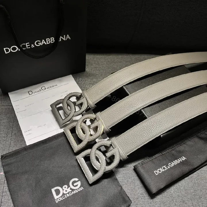 View 1 of Textured Leather Belt Duo with GG Buckle—Modern Comfort Belt