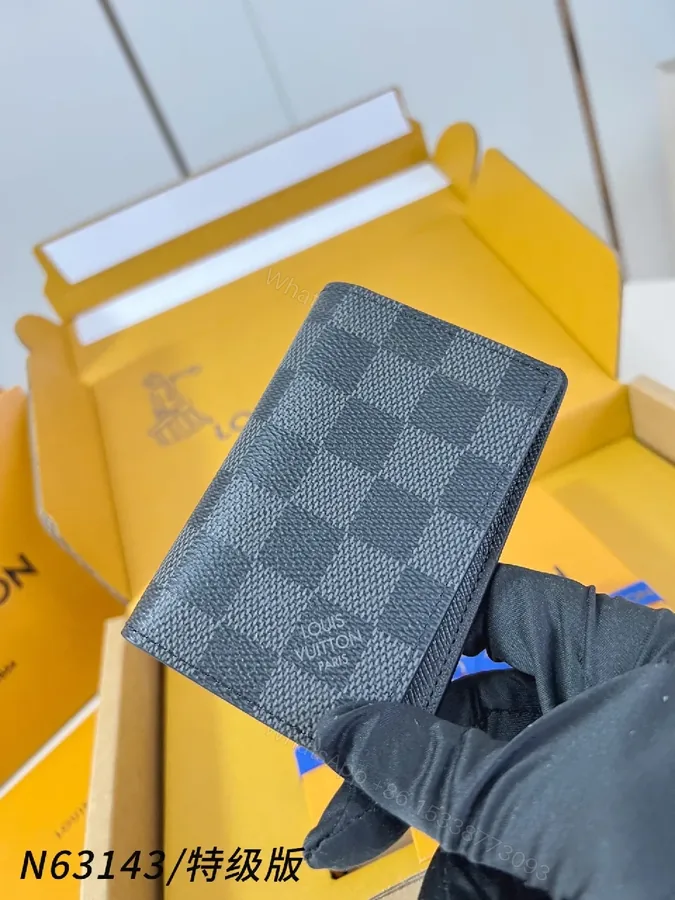 View 1 of Compact Checkerboard Wallet: Premium, Slim, Durable Design