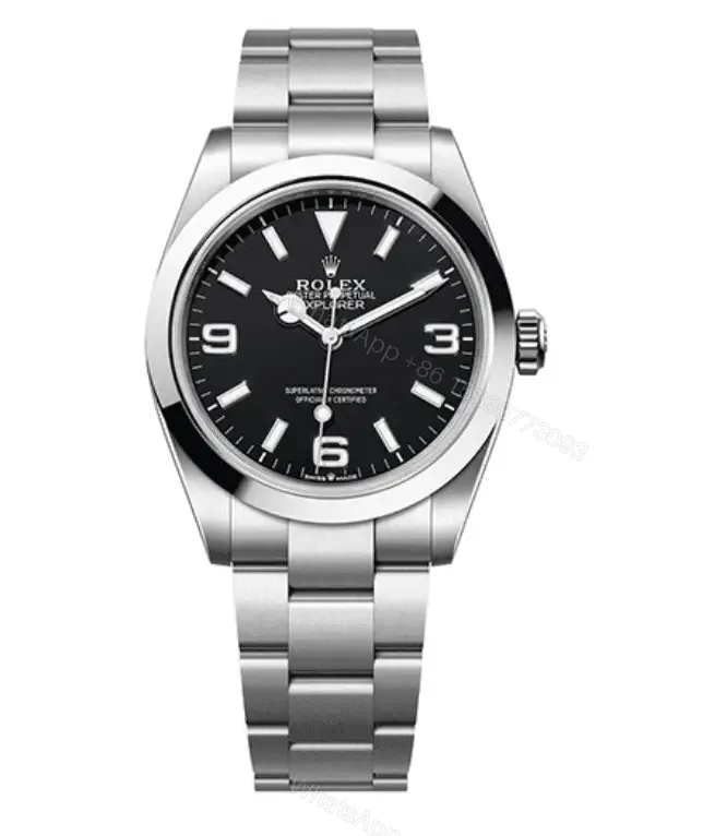 View 1 of Explorer 40mm Silver Black Replica 2023 Model
