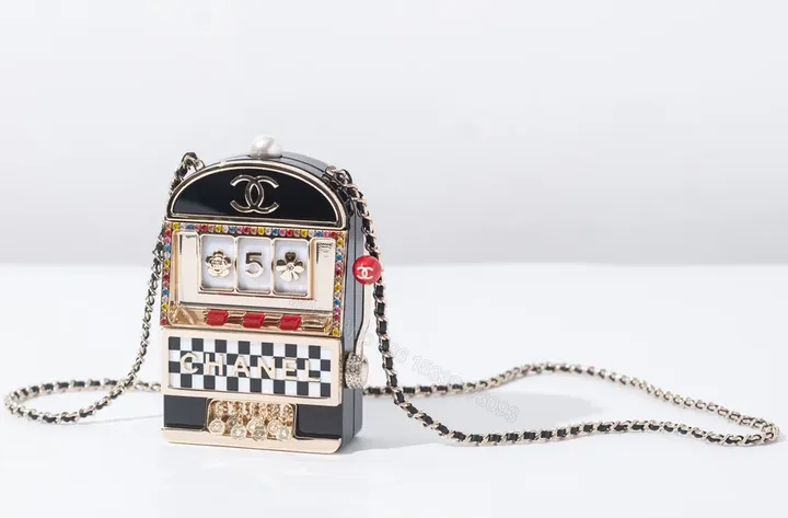 View 1 of Chanel-Inspired Mini Slot Bag â€” Glam Playful Luxury Bag