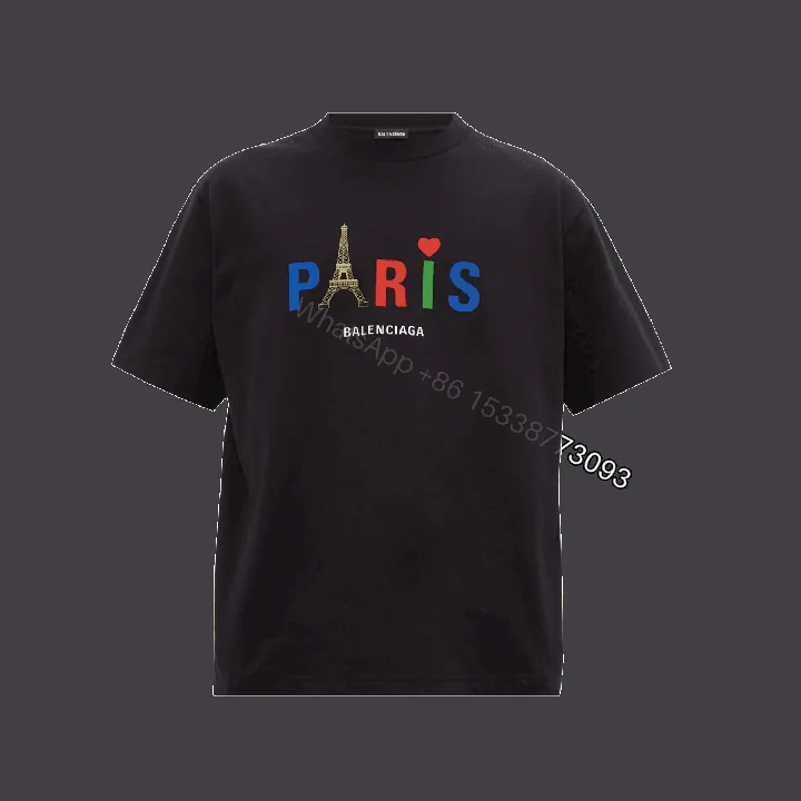 View 1 of BALENCIAGA MEN’S BLACK MODE LOGO TEE – BB42