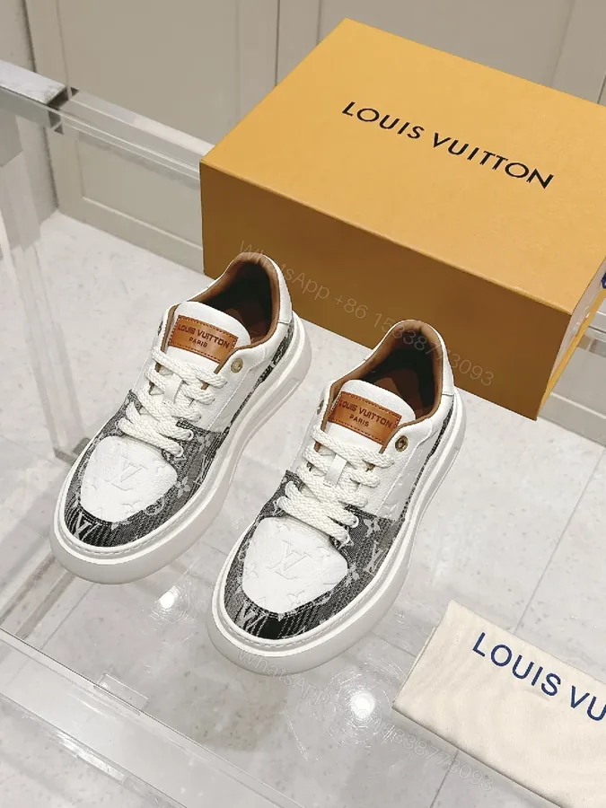 View 1 of Casual Luxe LV-Patterned Sneakers: Modern City Comfort