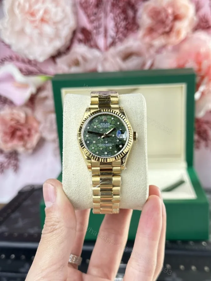 View 1 of Datejust 278288 31mm Super Clone Olive Flower Pattern Dial