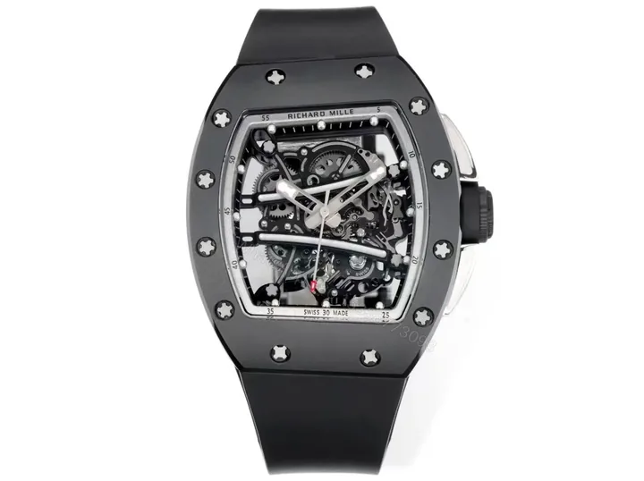 View 1 of Richard Mille RM61-01 Watch TZP-N Zirconia Ceramic NTPT Carbon Fiber Case Skeleton Dial RMUL2 Manual Winding Movement Yellow Green Suspended Bridge Sports Edition RM61-01-ZC-NTPT-YG-RMUL2