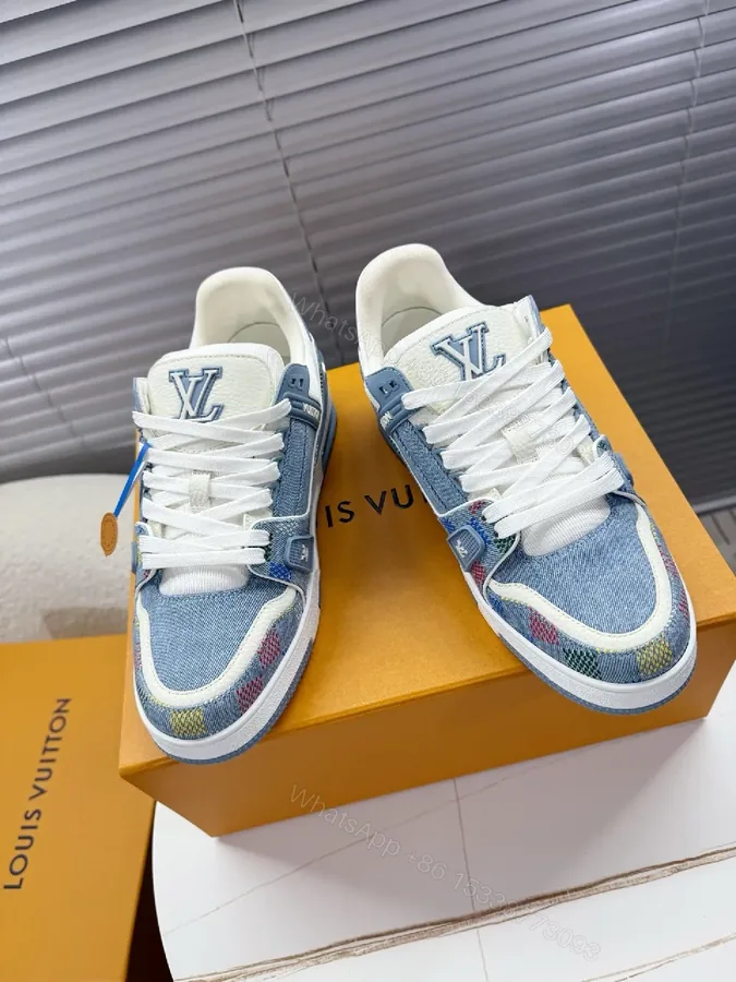 View 1 of Denim Monogram Luxe High-Tops with Subtle Embellishments
