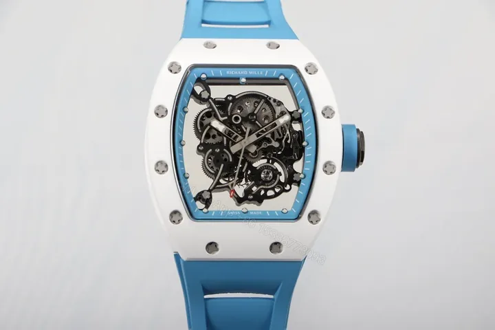View 1 of Richard Mille RM055 Black Ceramic RMUL2 Movement White Shock Absorber Edition RM055-BC-RMUL2-WHITE-SHOCK