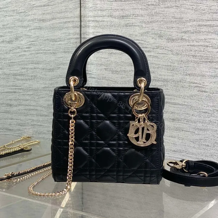 View 1 of Christian Dior Mini Lady Dior bag in Black