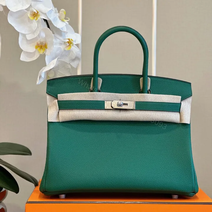 View 1 of Hermes Birkin 30 Dark Green Palladium Hardware