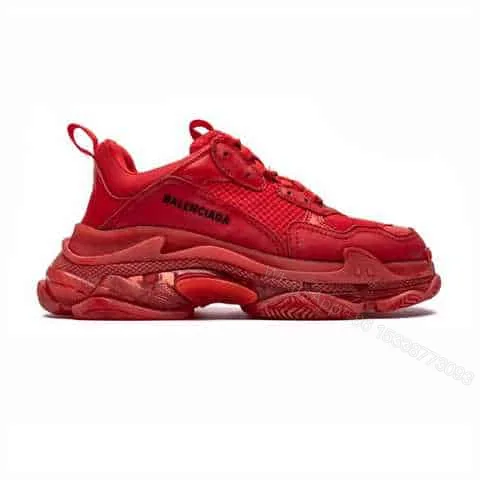 View 1 of BALENCIAGA TRIPLE S CLEAR SOLE SNEAKER IN RED – BB171