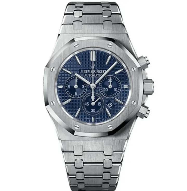 View 1 of Replica Royal Oak – Silver/Blue Chronograph
