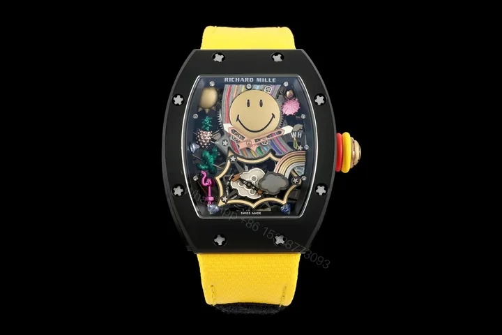 View 1 of Richard Mille RM 88 Tourbillon Automatic Smiley Skeleton Watch Luxury Edition RM-RM88-SMILEY-TOURBILLON-AUTO