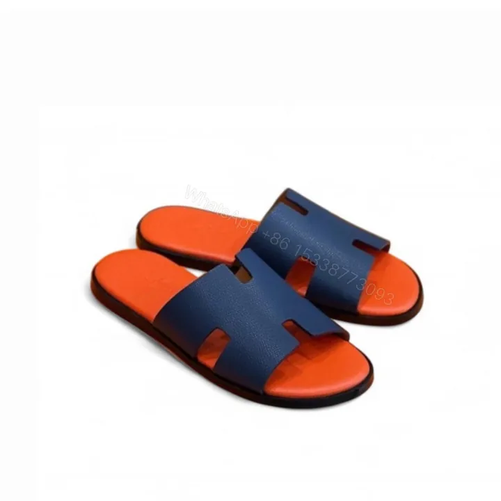 View 1 of Hermes Izmir Sandal Orange & Blue For Men